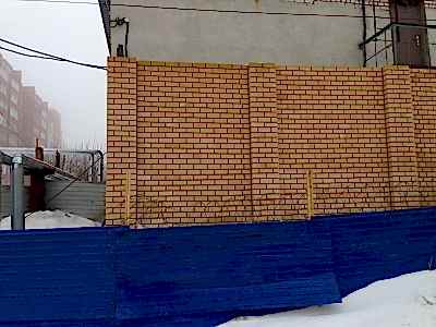 Строительство забора военной части